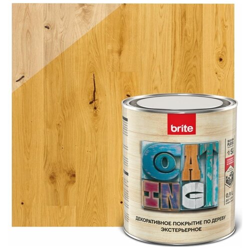 Декоративное покрытие по дереву BRITE FLEXX экстерьерное, орегон, банка 0,9 л 212456