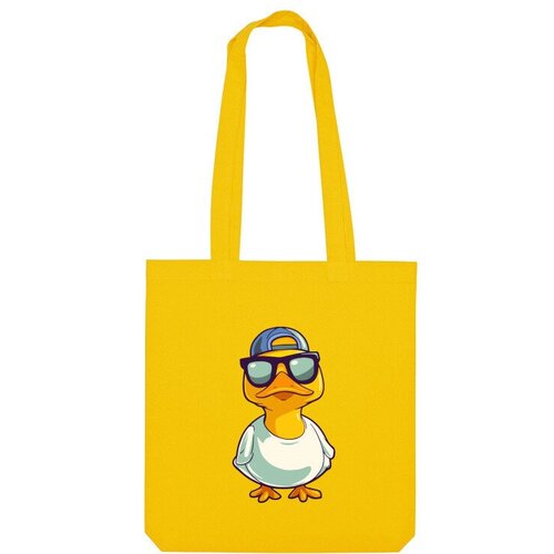 Сумка шоппер Us Basic, желтый мужская футболка утка в кепке xl желтый