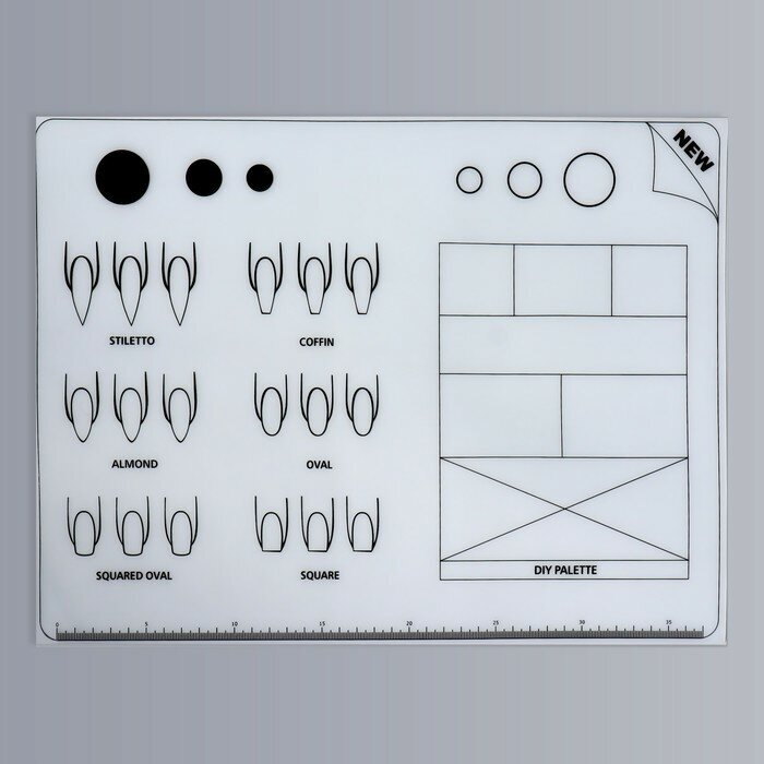 Коврик для маникюра, силиконовый, 40 × 30 см