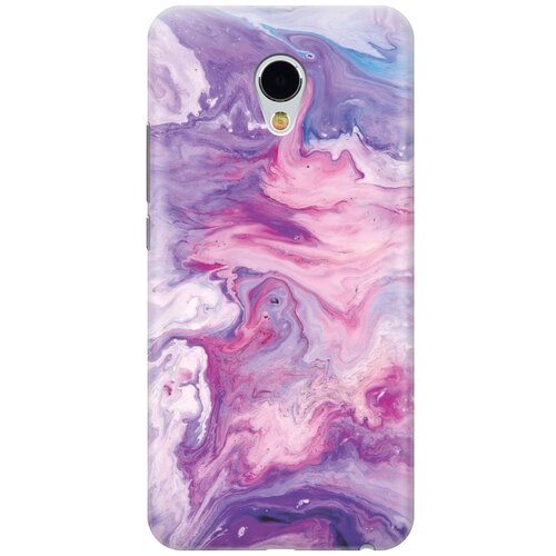 фото Cиликоновый чехол на meizu mx6 / мейзу мх6 с принтом "purple marble" gosso