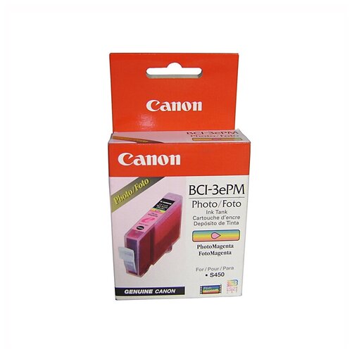 чернила для canon bci 24m bci 21m для canon s200 s300 bjc 4xxx magenta 250 мл bci 21c bci 24c Canon BCI-3ePM (4484A002), 390 стр, пурпурный