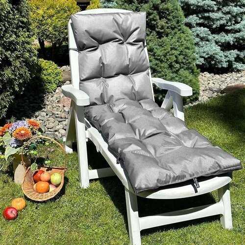 Матрас для садовых качелей PASIONARIA, универсальное сиденье для шезлонга,42х148 см, светло-серый