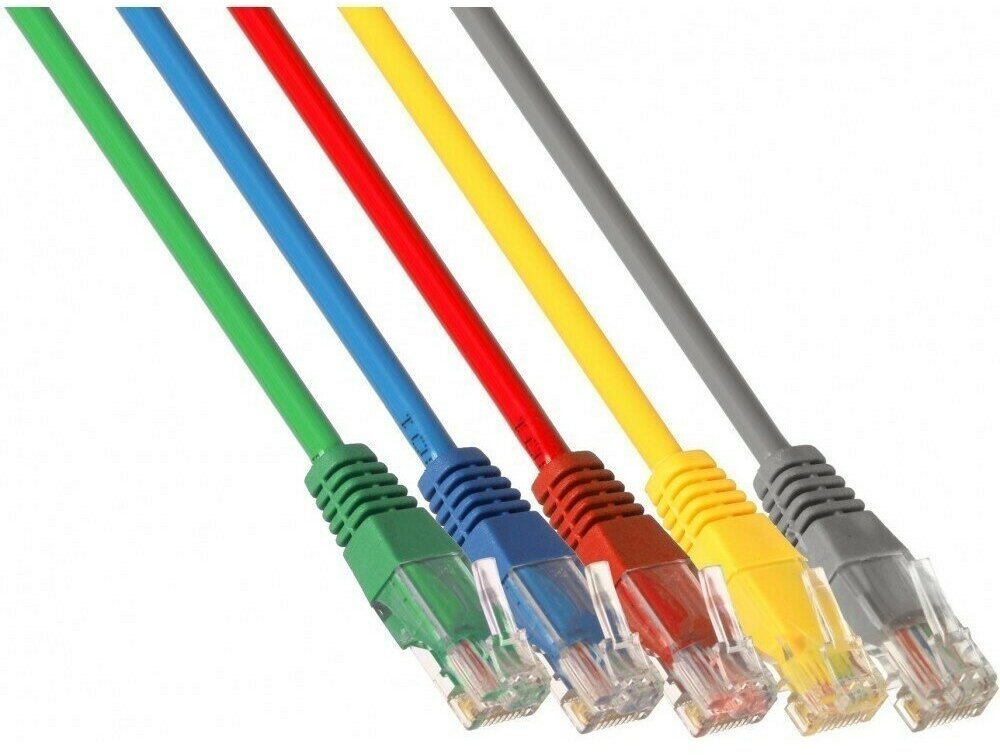 Патч-корд ExeGate UTP-RJ45-RJ45-C5e-PVC-CCA-5M, 5 м, синий Gembird - фото №5