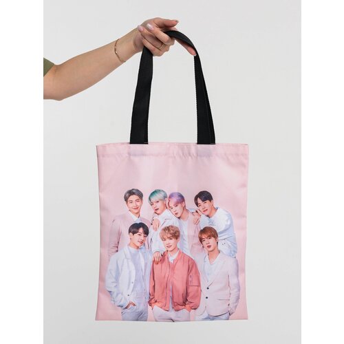 Сумка шоппер , белый, бежевый kpop bangtan boys album be deluxe photo card photo card lomo card postcard cosplay gift collection jimin suga jin fan collection