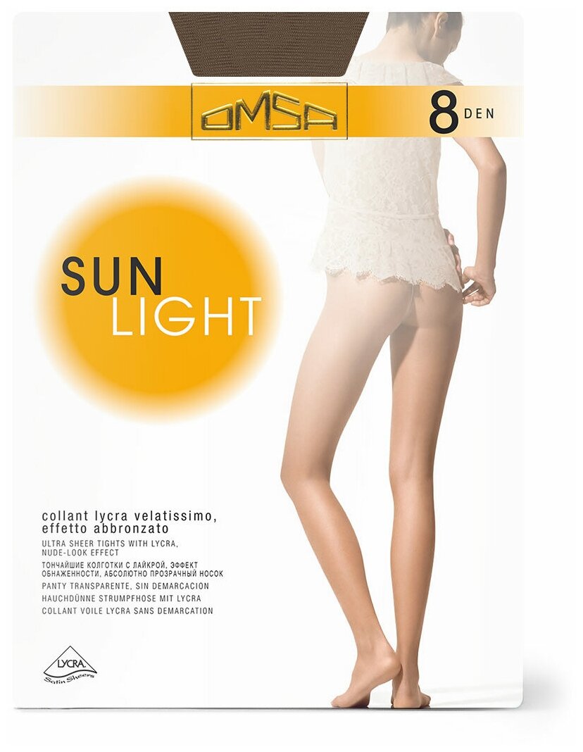 Колготки классические Omsa Sun light, размер III, camoscio (бронзовый)