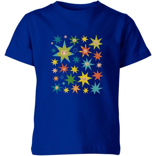 Футболка Us Basic, размер 4, синий мужская футболка дудл звездочки яркий принт 2xl белый