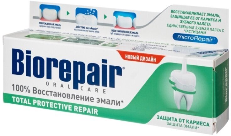 Зубная паста Biorepair ® Total Protection для комплексной защиты, 75 мл. (GA0801100/GA1014700) - фото №6