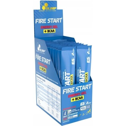 фото Энергетические гели olimp fire start energy gel + bcaa (36 г) зеленое яблоко