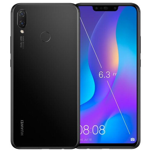 Смартфон HUAWEI Nova 3i 4/128 ГБ, Dual nano SIM, черный smartphone huawei nova 3i 4gb ram 128gb rom kirin 710 mobile phone fingerprint 3340 mah android cell phone huawei p smart plus