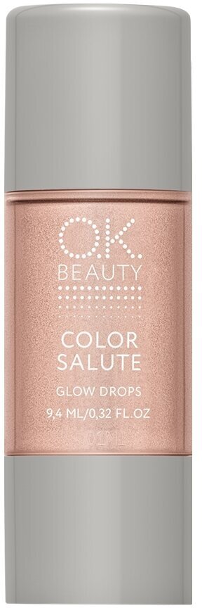 O.K.BEAUTY Хайлайтер для лица и тела Color Salute Glow Drops, 9,4 мл, Euphoria