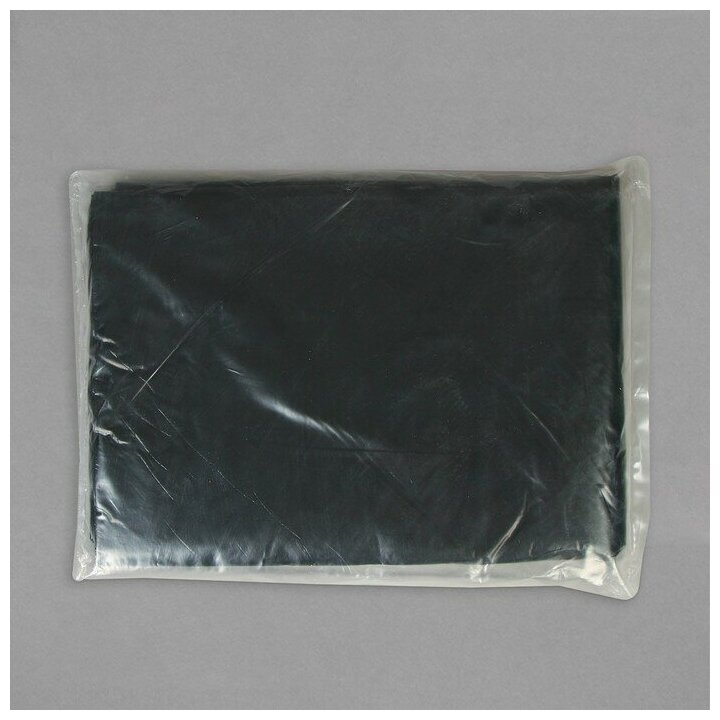 Плёнка полиэтиленовая техническая толщина 80 мкм 10 × 3 м рукав (2 × 15 м) чёрная 2 сорт Эконом 50 %