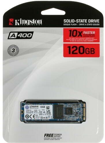SSD накопитель KINGSTON A400 120Гб, M.2 2280, SATA III - фото №4
