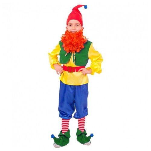 фото Костюм гнома тилли ( зеленый), 128 см. пуговка