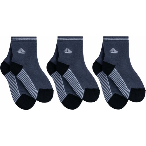 Носки LorenzLine для мальчиков, махровые, 3 пары, размер 10-12, серый