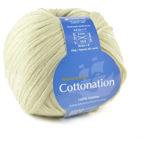 фото Пряжа ленточная cottonation 100% хлопок, 240м./100гр, col.101 plymouth yarn