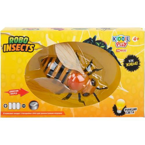 интерактивная игрушка kiddieplay robo insects таракан со встроенным двигателем Игрушка интерактивная Пчёлка