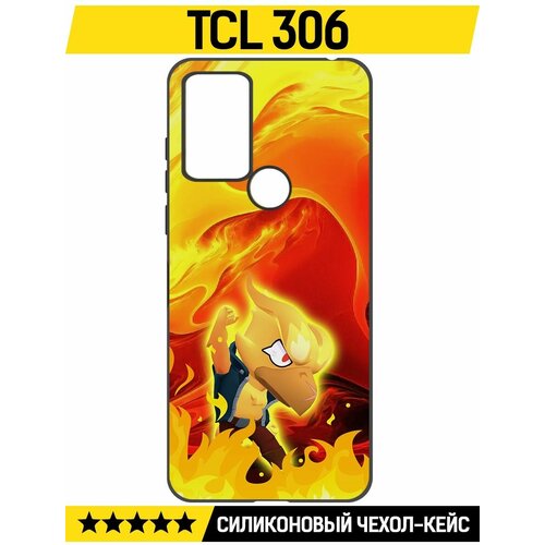 Чехол-накладка Krutoff Soft Case Brawl Stars - Ворон-Феникс для TCL 306 черный чехол накладка krutoff soft case brawl stars ворон феникс для vivo y35 черный