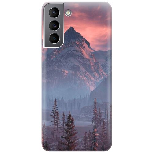 RE: PA Накладка Transparent для Samsung Galaxy S21 с принтом Лес, горы, зарево re pa накладка transparent для huawei y7 2019 с принтом лес горы зарево