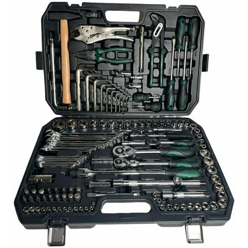 Набор инструментов для автомобиля 129 предметов в чемодане SATAVRP, набор ключей и головок, автоинструменты в кейсе