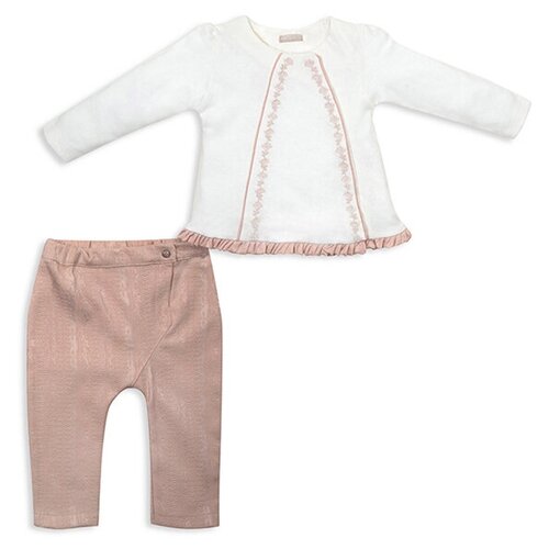 Костюм (кофта и штанишки) RBC Турция 74 крем-розовый