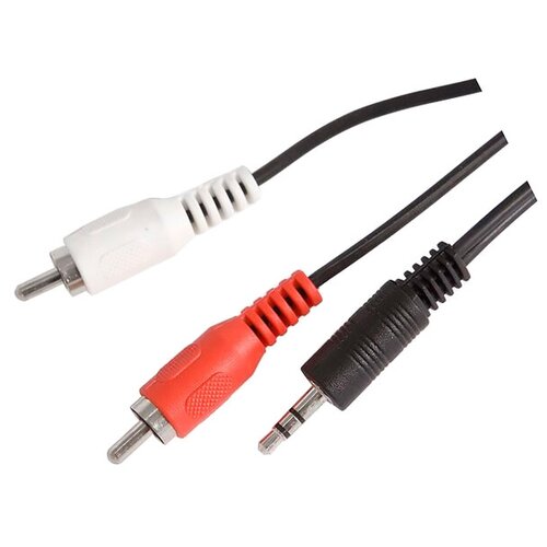 Кабель NingBo mini jack 3.5 mm - 2 x RCA (JAAC010), 1.5 м, черный кабель аудио ningbo jaac010 5 2хrca m jack 3 5 m 5м черный