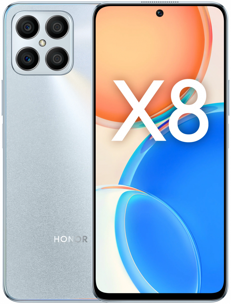 Смартфон HONOR X8 4G 6/128 ГБ Global, cиний океан — купить в интернет ...