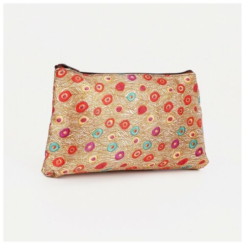 фото Косметичка на молнии, цвет бежевый/разноцветный сима-ленд