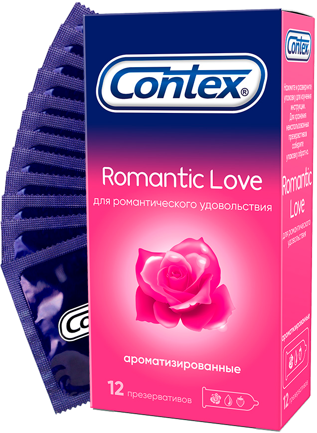 Презервативы Контекс Romantic Love ароматизированные, 12 шт.