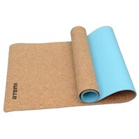 Коврик для йоги Atemi AYM043-1 173x61x0.4 см, бирюзовый, спортивный коврик для йоги для пилатеса фитнеса шейпинга для многоразового