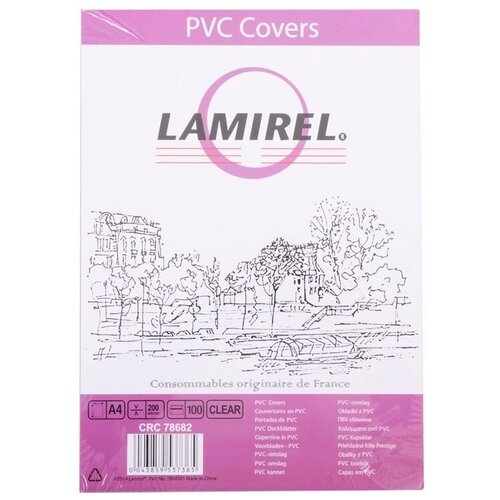 Обложка Lamirel LA-7868201 прозрачный 100 шт.