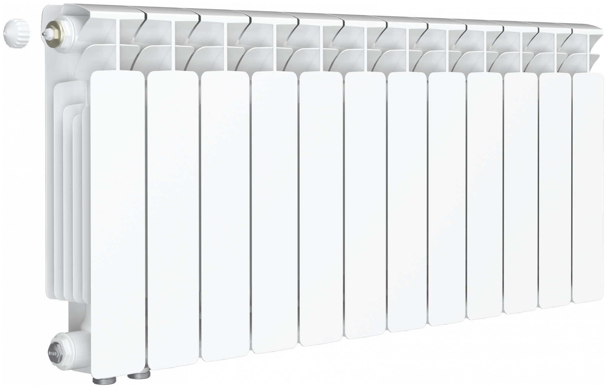 Секционный Радиатор биметаллический секционный Rifar Base Ventil 350 х 12 секций (подключение нижнее слева)