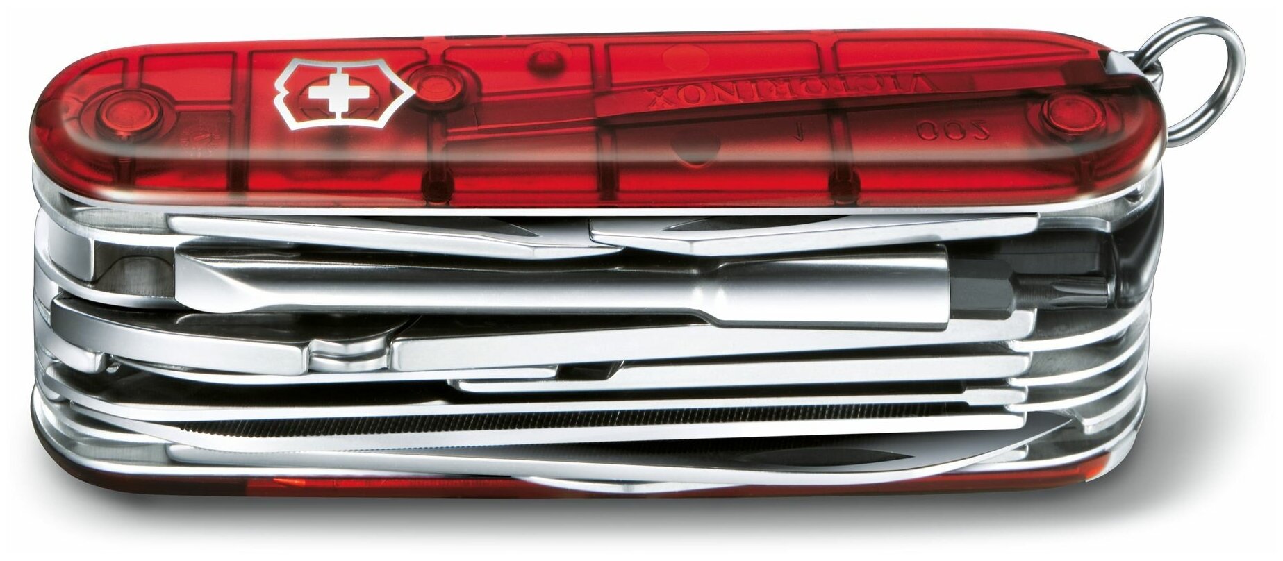 Нож перочинный Victorinox CyberTool L (1.7775.T) 91мм 39функций красный полупрозначный карт.коробка - фото №3