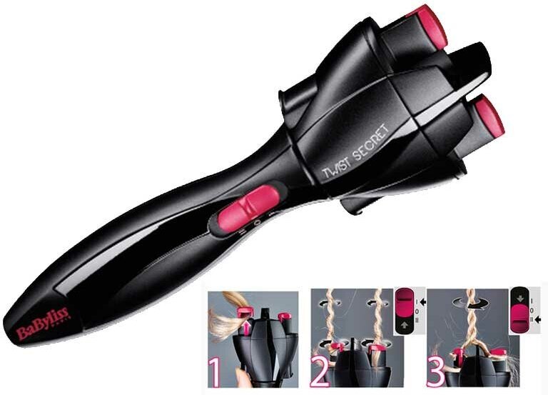 Прибор для плетения кос BaByliss TW1000E, black/pink - фотография № 4