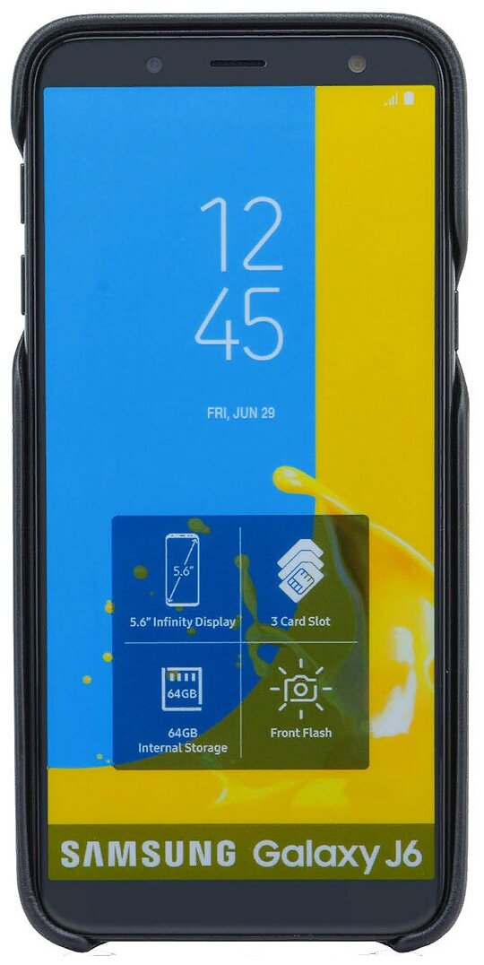 Чехол накладка G-Case Slim Premium для Samsung Galaxy J6 (2018) черная