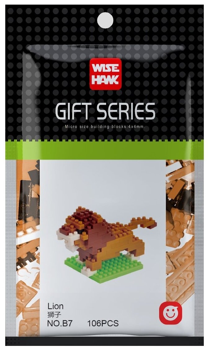 Конструктор Wisehawk & LNO Лев 106 деталей NO. B7 Lion Gift Series