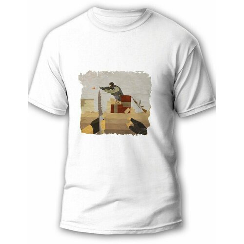 фото Футболка, размер l, белый будь на стиле