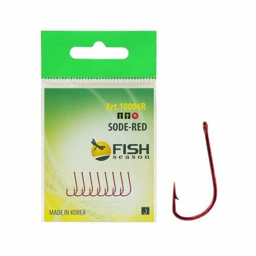 Крючок FISH SEASON Sode-ring №3 Red 10шт 10006-R030F