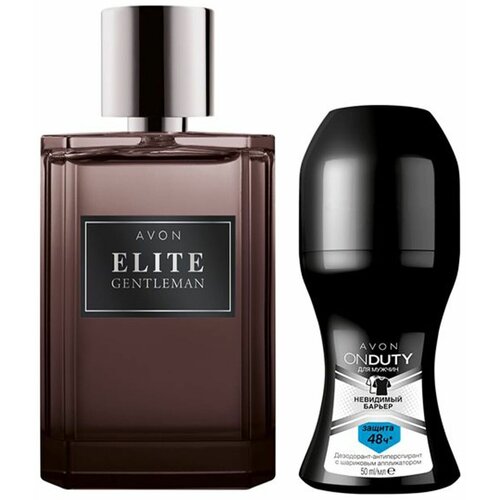 Туалетная вода Avon Elite Gentleman для него, 75 мл + дезодорант (OnDuty) туалетная вода elite gentleman для него 75 мл