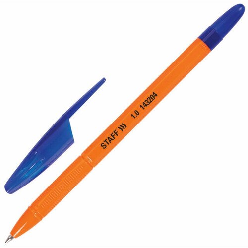 Ручка шариковая синяя STAFF Х-100 0,7мм масляные чернила