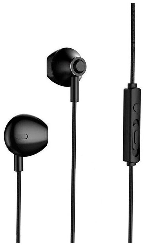 Наушники REMAX RM-711 Wired Earphone микрофон, подключение Jack 3.5 mm, black 6954851294023