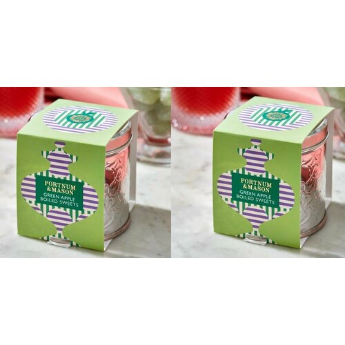 Набор яблочных леденцов Fortnum&Mason Green Apple Boiled Sweet Tin 2 х 120г