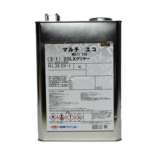 Лак быстросохнущий акрил-уретановый 2К NIPPON PAINT NAX Multi Eco (3:1) 4 литра - без отвердителя!
