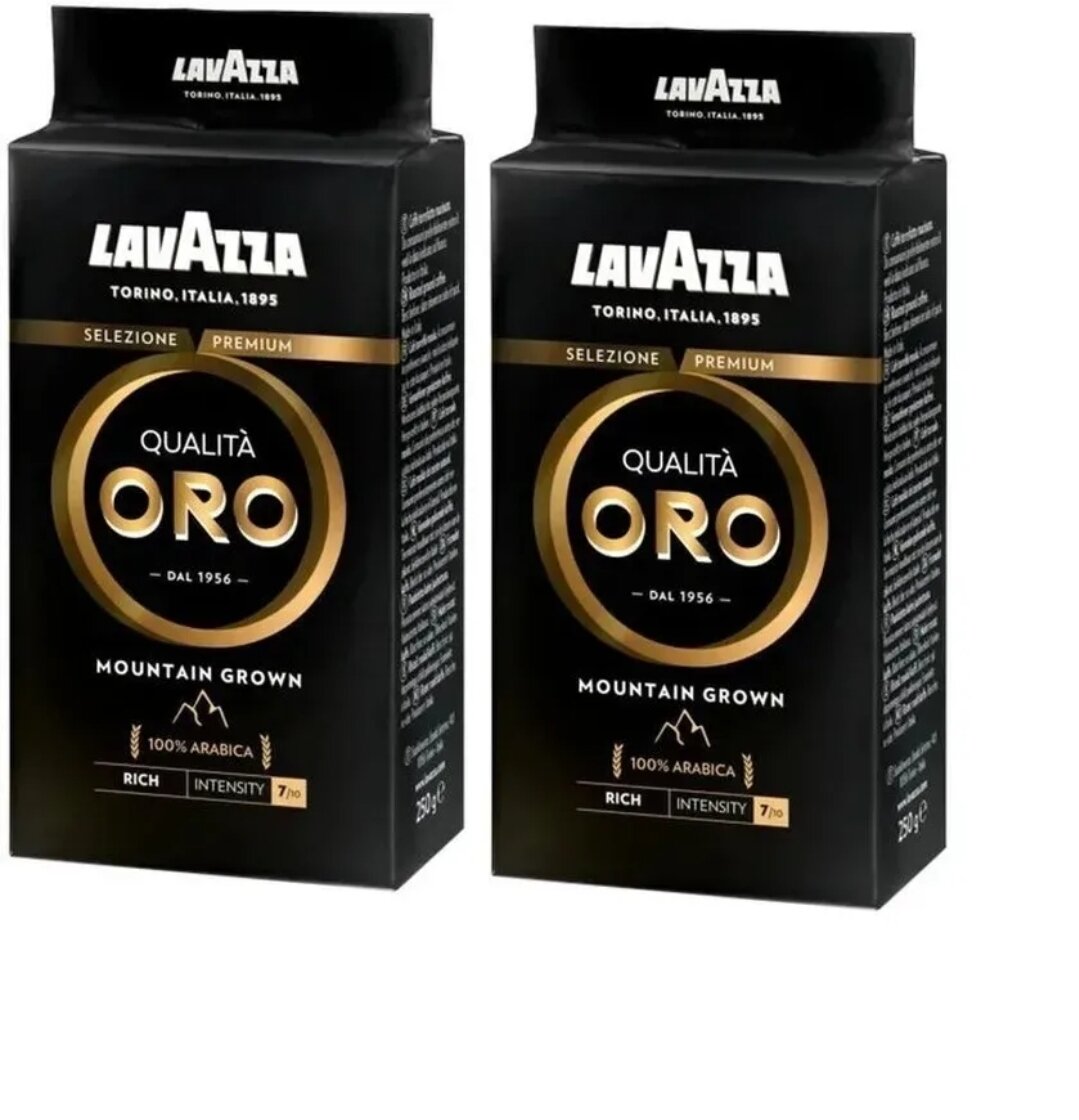 Кофе молотый Lavazza QUALITA ORO MOUNTAIN GROWN, 2 упаковки по 250 гр