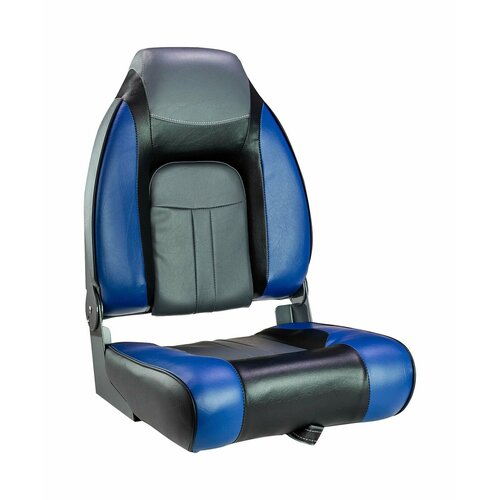 Кресло мягкое складное, обивка винил, цвет синий/угольный/черный, Marine Rocket 75157BCB-MR