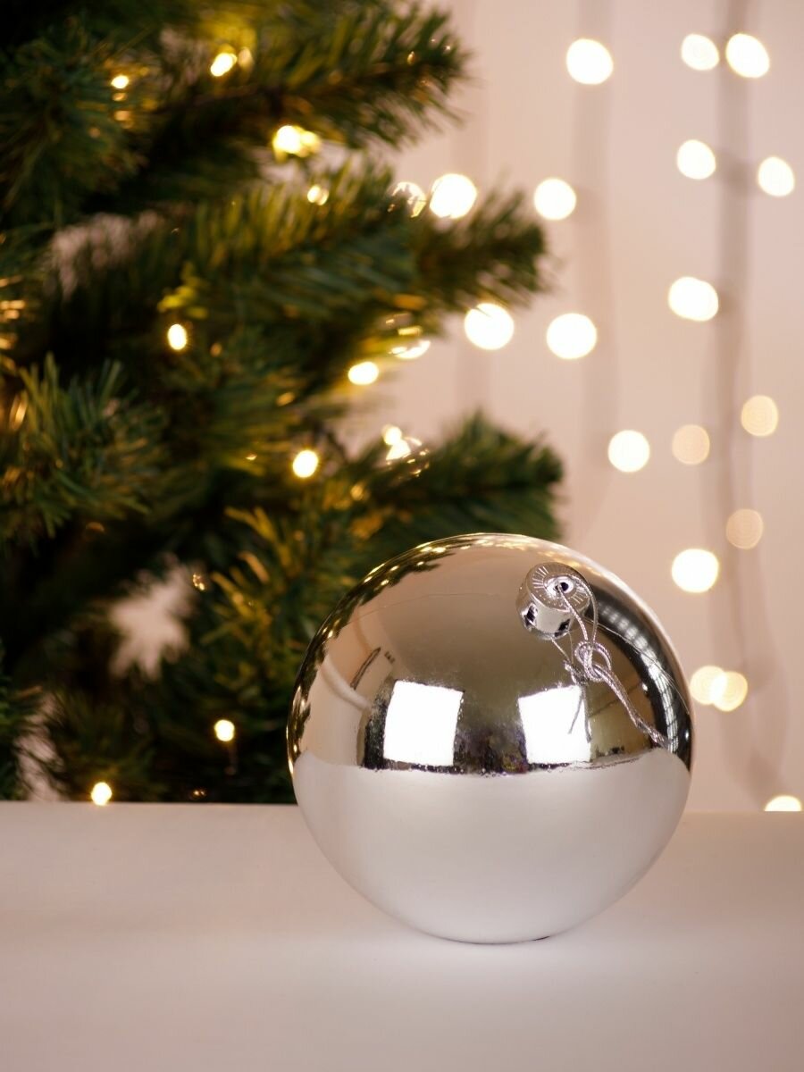 Большой новогодний шар на елку 15 см