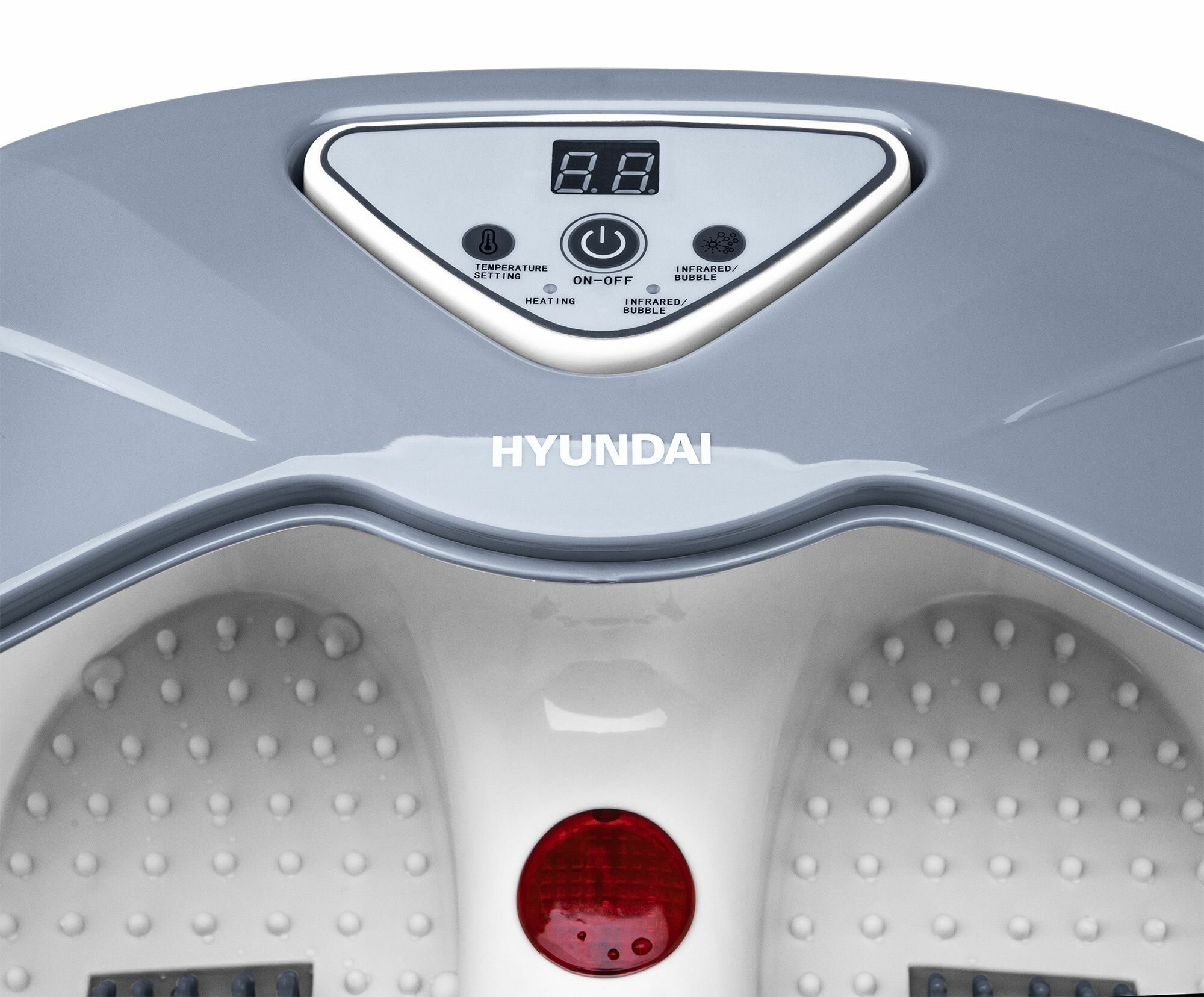 Гидромассажная ванночка для ног Hyundai , белый, серый - фото №15