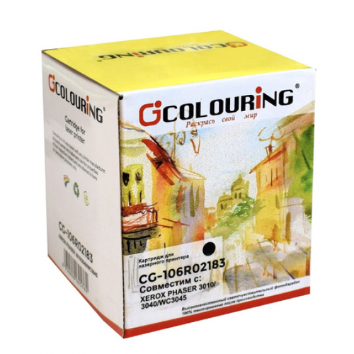 106R02183 Colouring совместимый черный тонер-картридж для Xerox Phaser 3010/ 3040; WorkCentre 3045 ( картридж 106r02183 для принтера ксерокс xerox workcentre 3045 3040 b