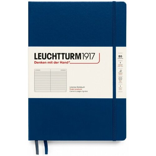 Leuchtturm 366179 Блокнот leuchtturm composition b5 80 гм2 218 стр в линейку твердая обложка синий неви 3389₽