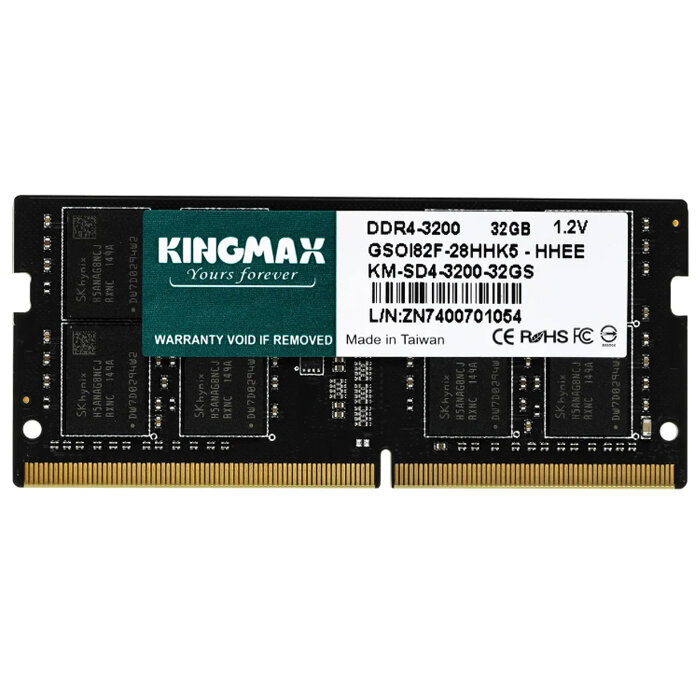 Kingmax Модуль памяти DDR4 SO-DIMM 32Gb Kingmax (KM-SD4-3200-32GS)