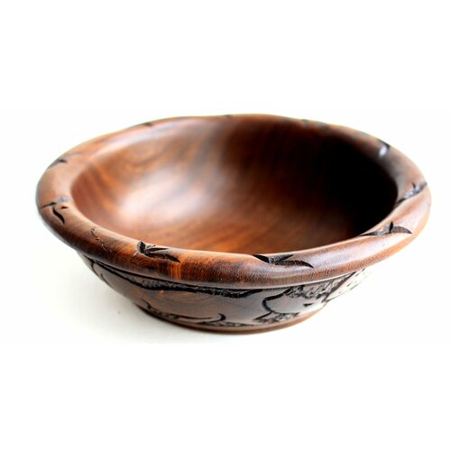 Миска резная Африканское дерево ироко 1300₽